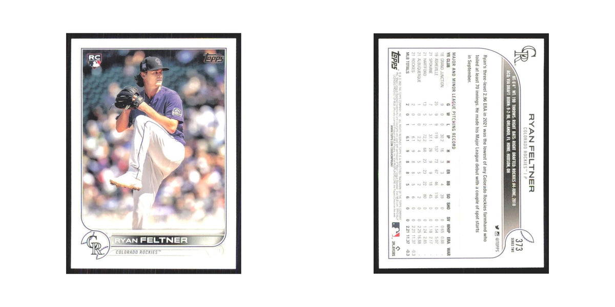 2022 Topps Ryan Feltner RC Rockies #373