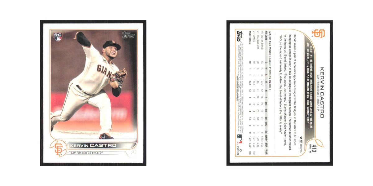 2022 Topps Kervin Castro RC Giants #413