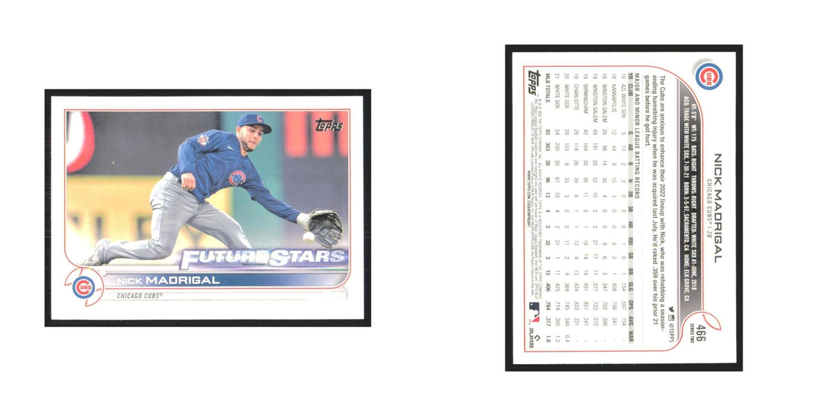 2022 Topps Nick Madrigal Cubs #466