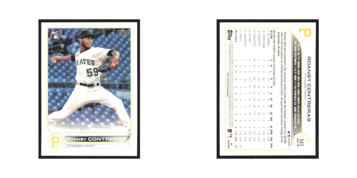 2022 Topps Roansy Contreras RC Pirates #543