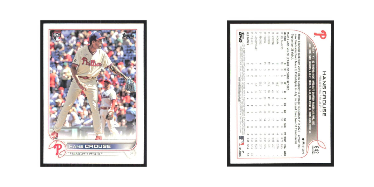 2022 Topps Hans Crouse RC Phillies #642
