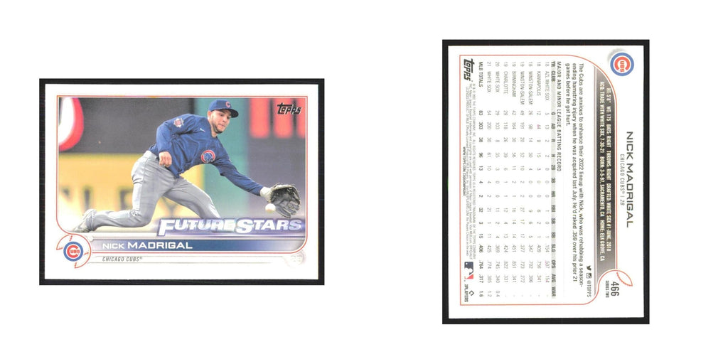 2022 Topps Nick Madrigal Cubs #466