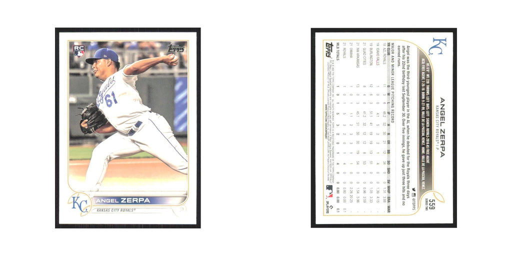 2022 Topps Angel Zerpa RC Royals #559