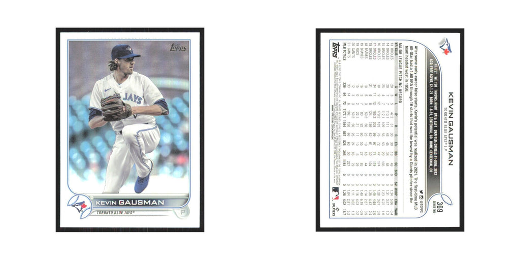 2022 Topps Kevin Gausman Blue Jays #369