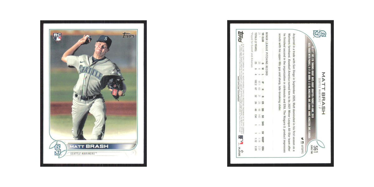 2022 Topps Matt Brash RC Mariners #561
