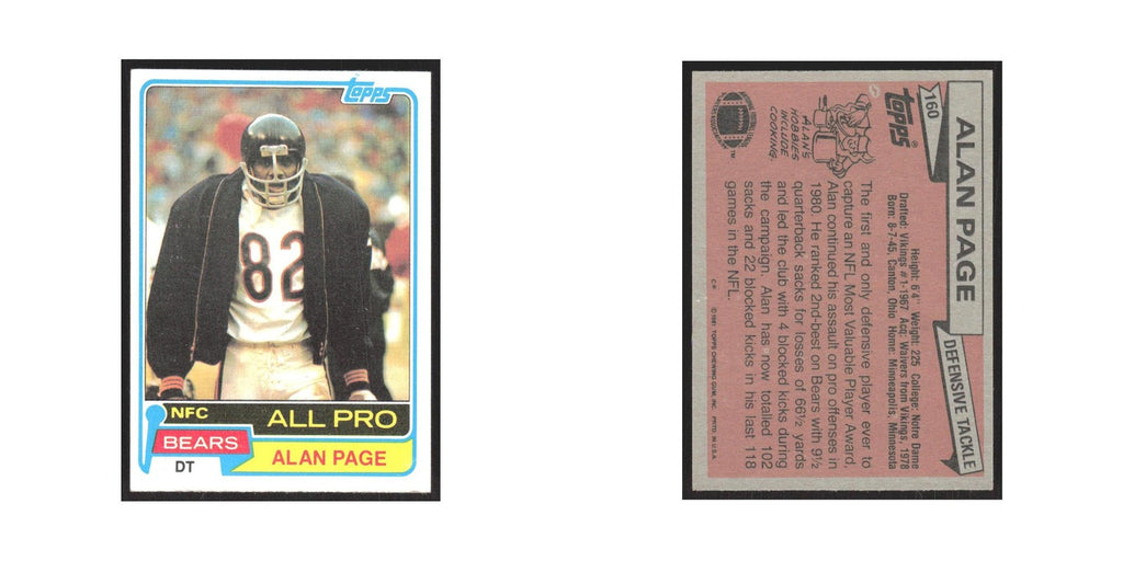1981 Topps Alan Page Bears #160.0