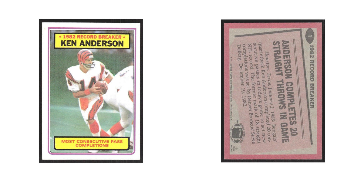 1983 Topps Ken Anderson Bengals #1