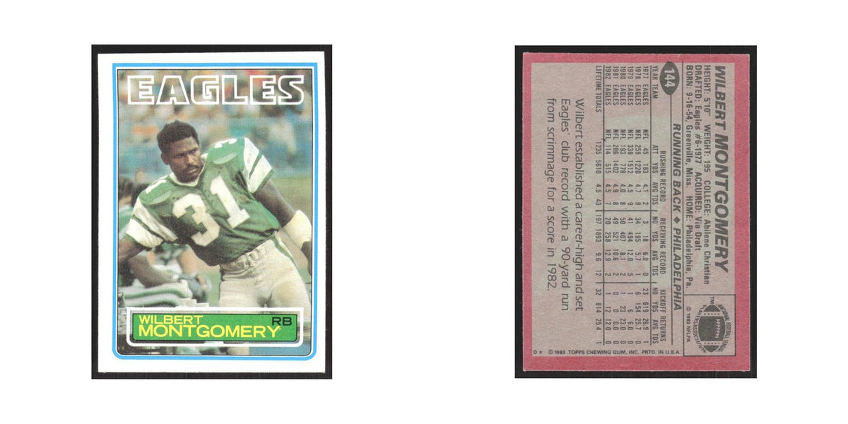 1983 Topps Wilbert Montgomery Eagles #144