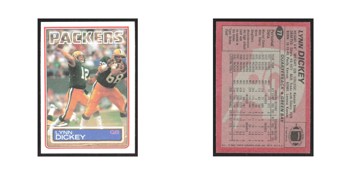 1983 Topps Lynn Dickey Packers #77