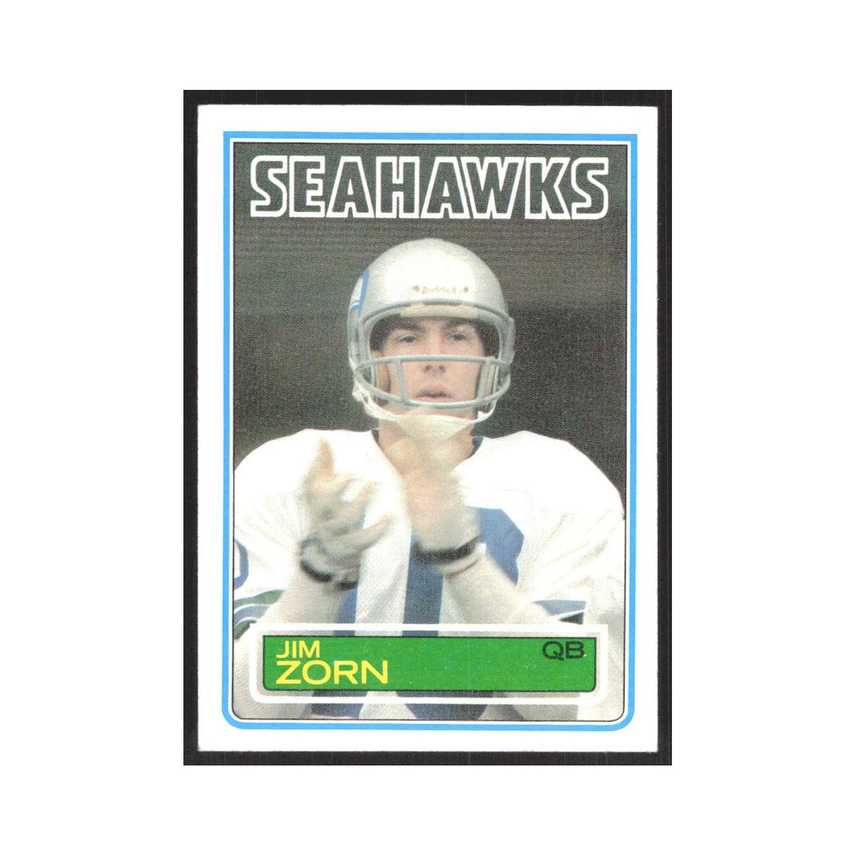 1983 Topps Jim Zorn Seahawks #393