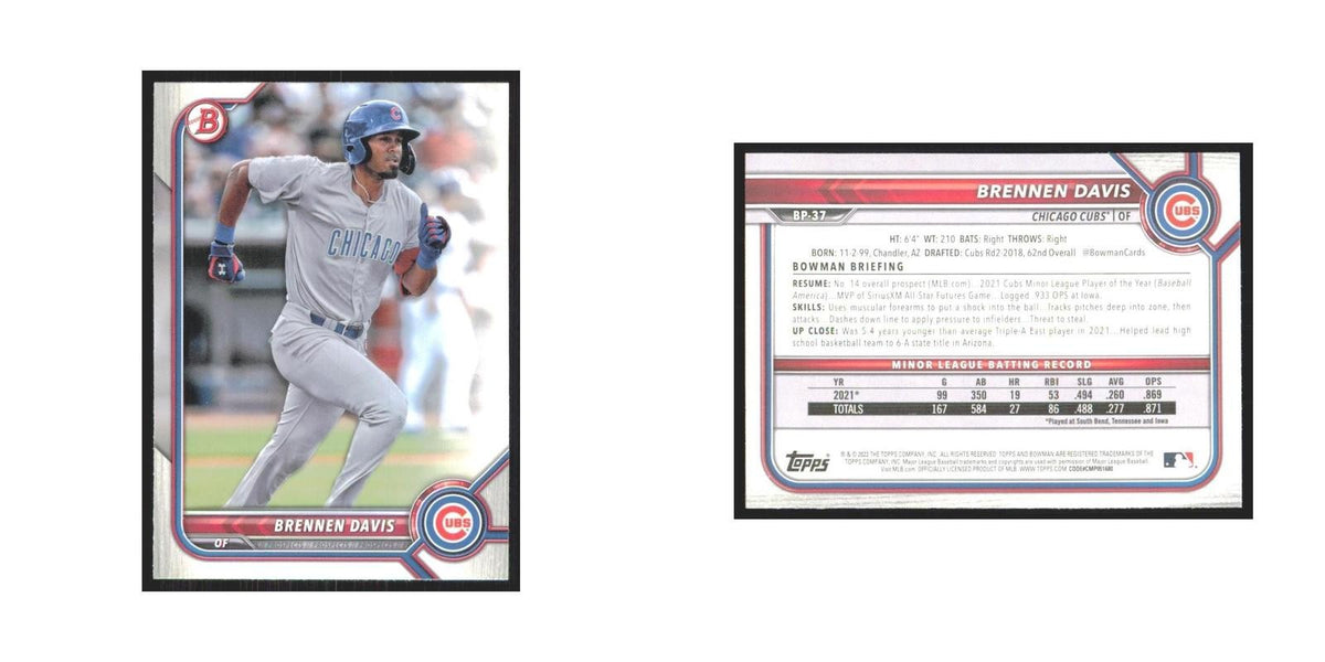 2022 Bowman Prospects Brennen Davis Cubs #BP-37