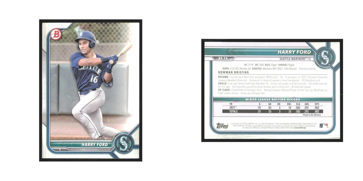 2022 Bowman Prospects Harry Ford Mariners #BP-78