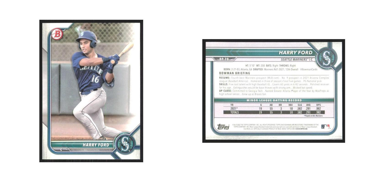 2022 Bowman Prospects Harry Ford Mariners #BP-78