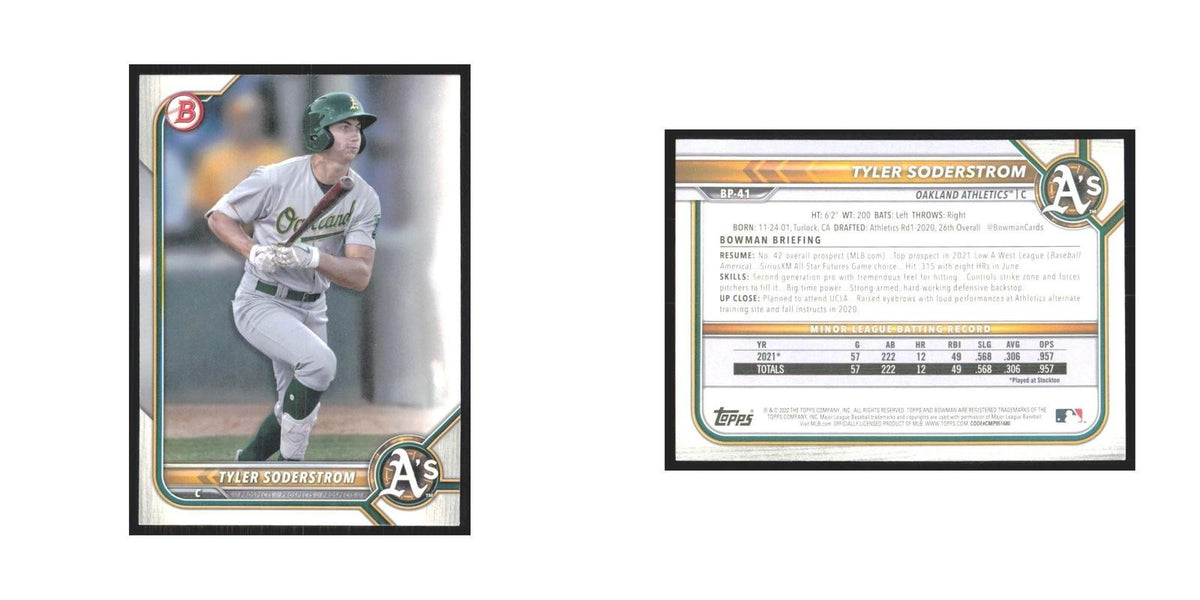 2022 Bowman Prospects Tyler Soderstrom Athletics #BP-41