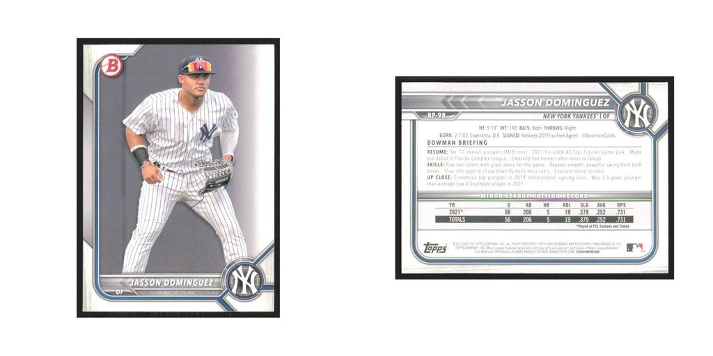 2022 Bowman Prospects Jasson Dominguez Yankees #BP-98