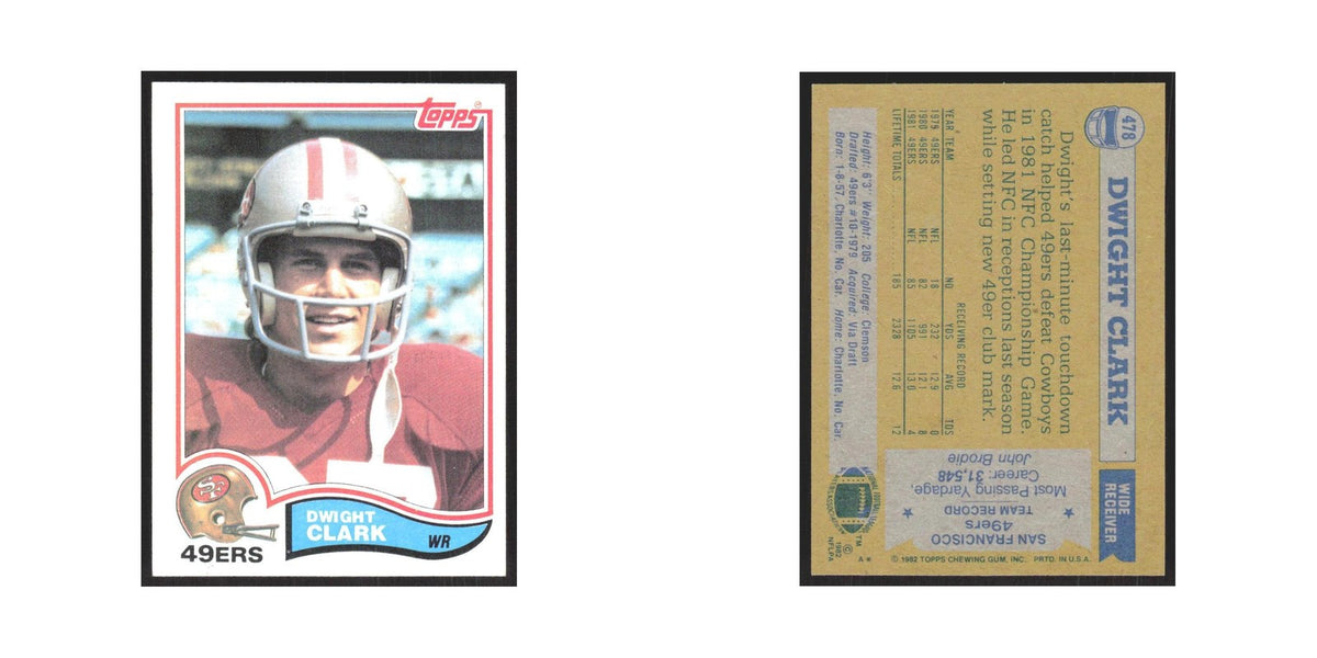 1982 Topps Dwight Clark 49ers #478.0