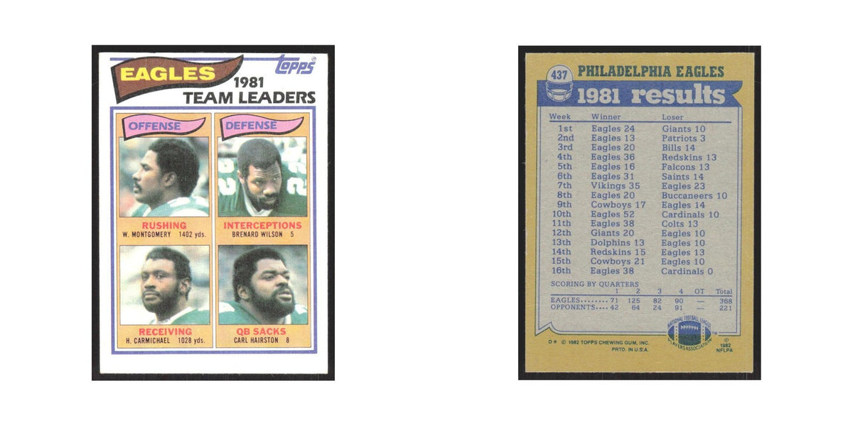 1982 Wilbert Montgomery/Brenard Wilson/Harold Carmichael/Carl Hairston Eagles