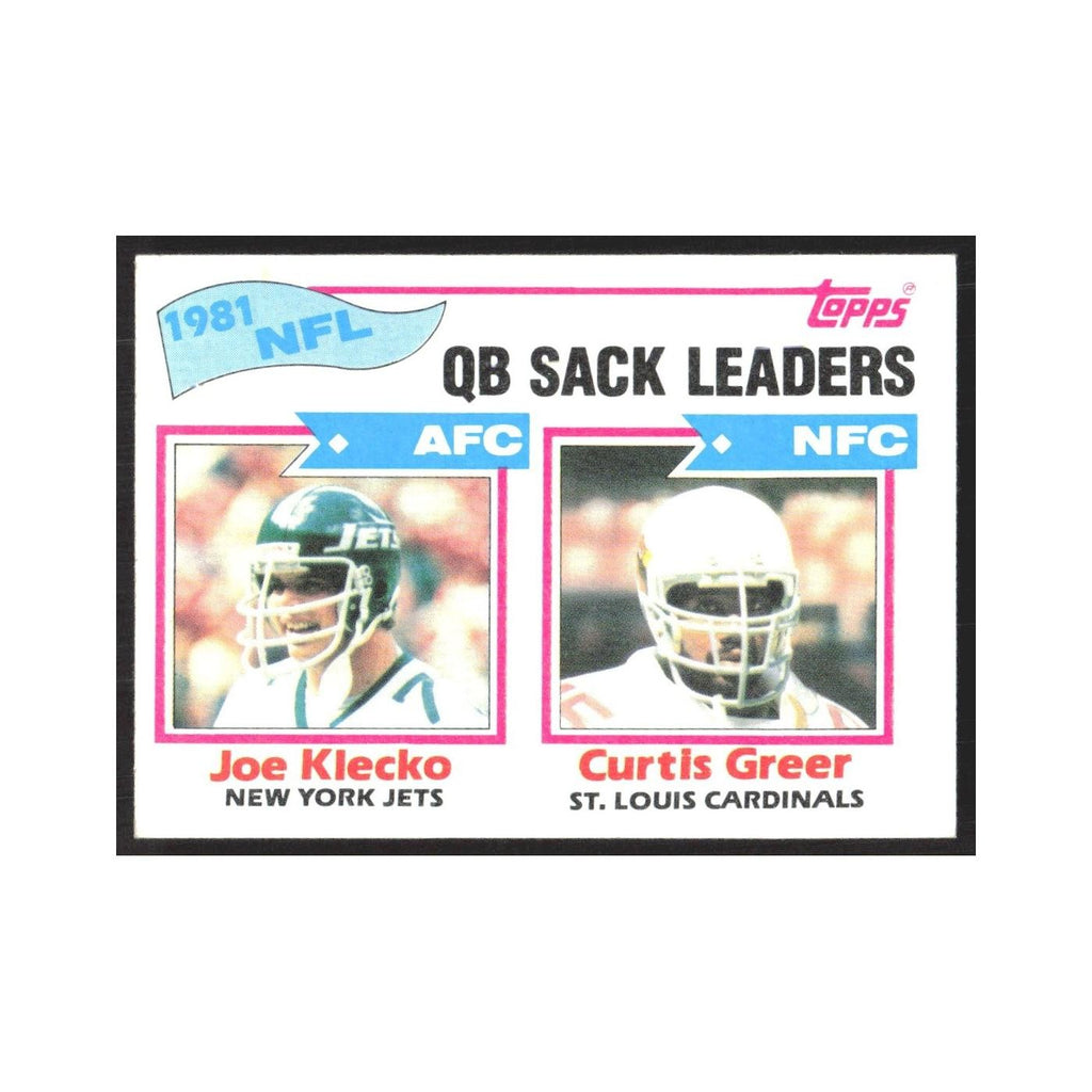 1982 Topps Joe Klecko/Curtis Greer New York Jets/St. Louis Cardinals #259
