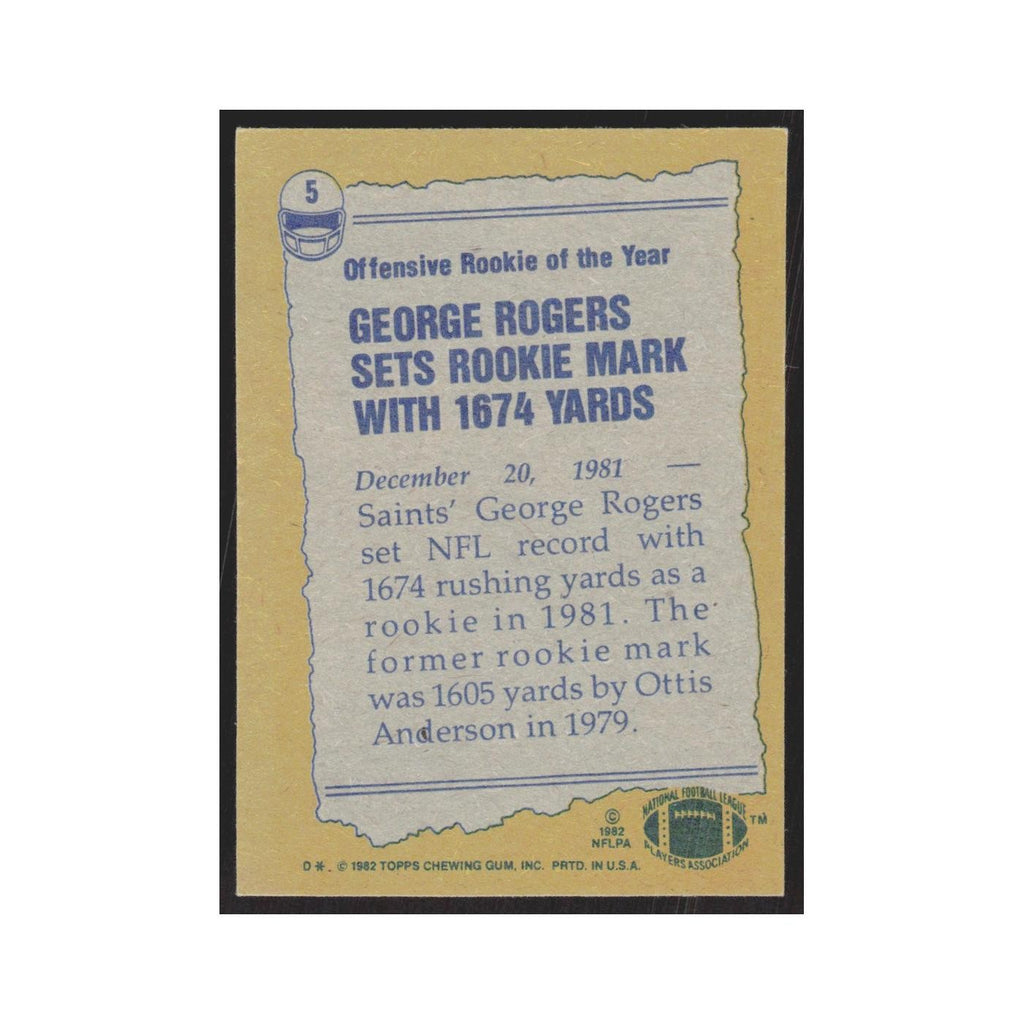 1982 Topps George Rogers Saints #5