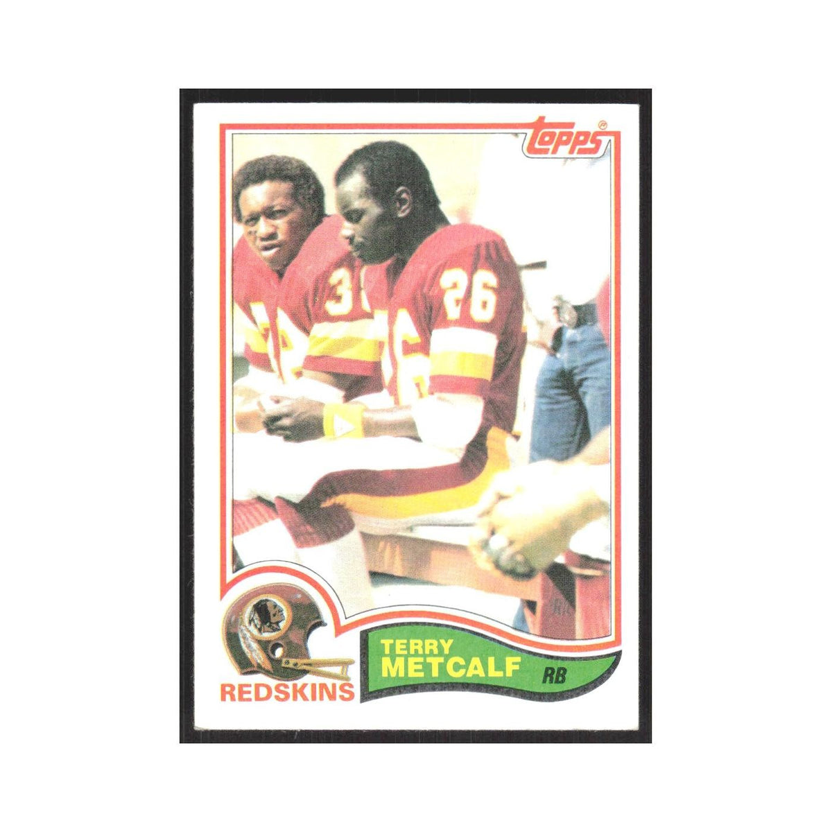 1982 Topps Terry Metcalf Redskins #514