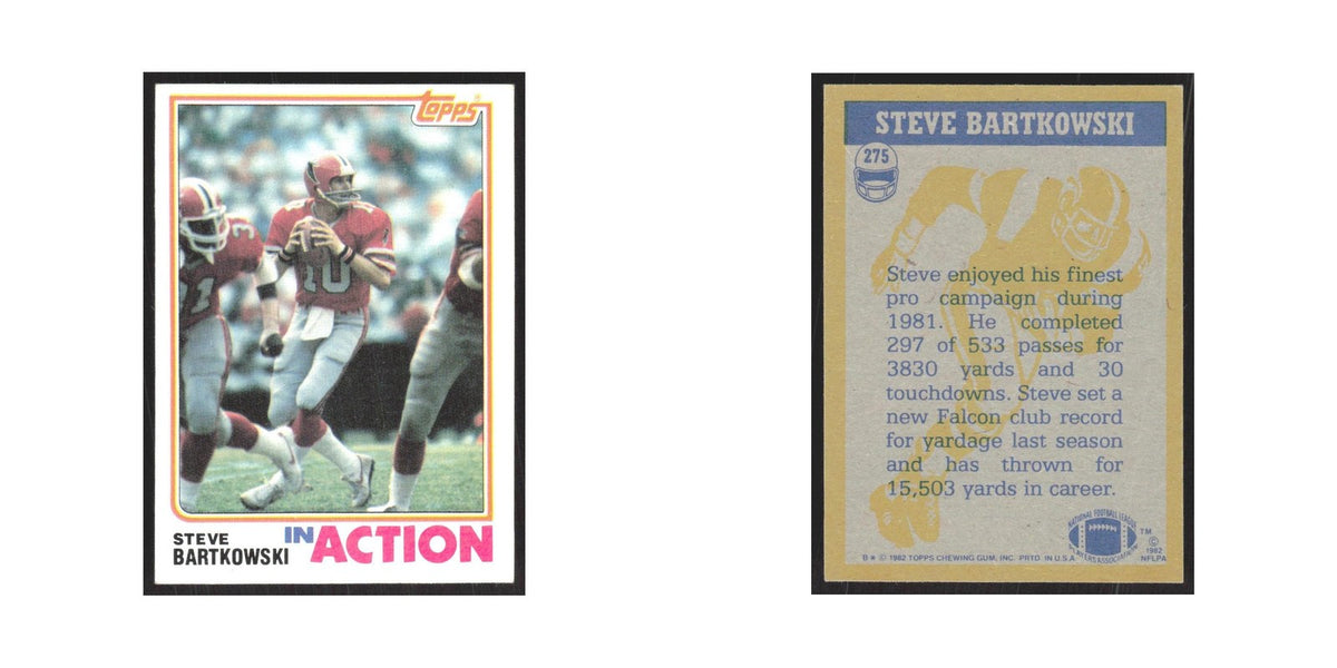1982 Topps Steve Bartkowski Falcons #275