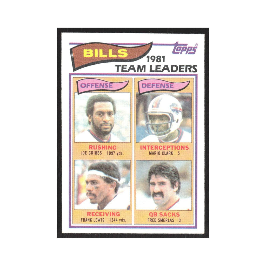 1982 Topps Joe Cribbs/Mario Clark/Frank Lewis/Fred Smerlas Bills #21