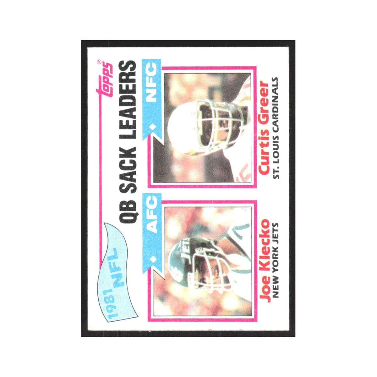 1982 Topps Joe Klecko/Curtis Greer New York Jets/St. Louis Cardinals #259