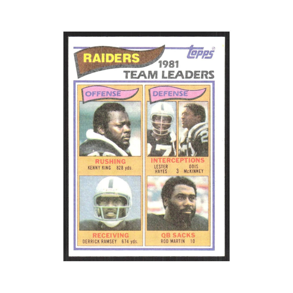 1982 Kenny King/Lester Hayes/Odis McKinney/Derrick Ramsey/Rod Martin Raiders