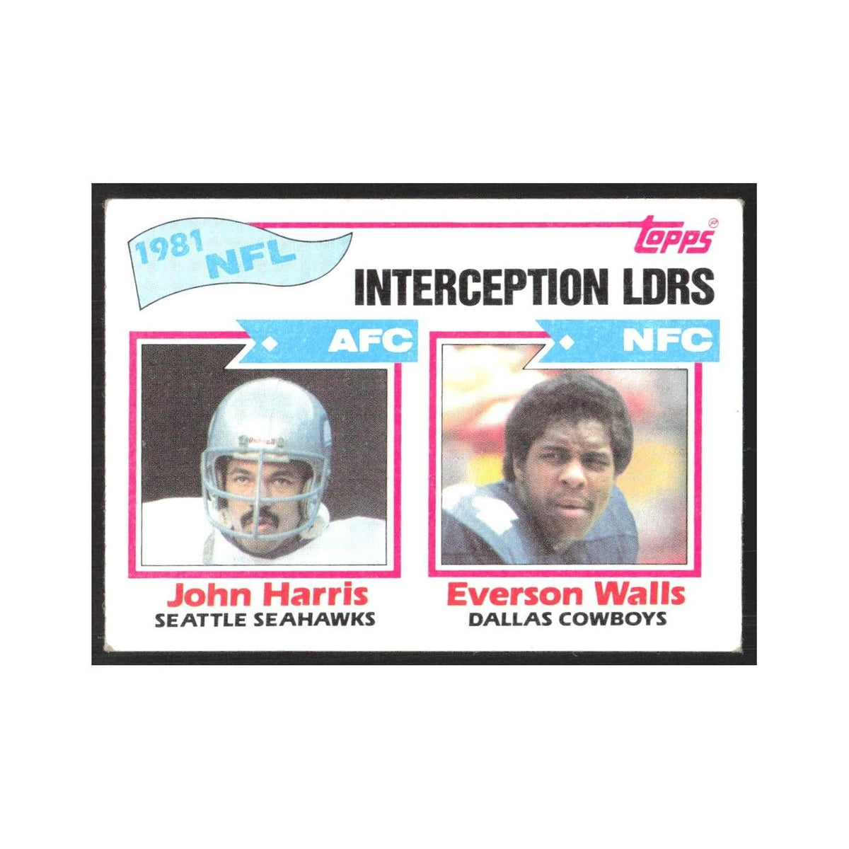1982 Topps John Harris/Everson Walls Seattle Seahawks/Dallas Cowboys #261