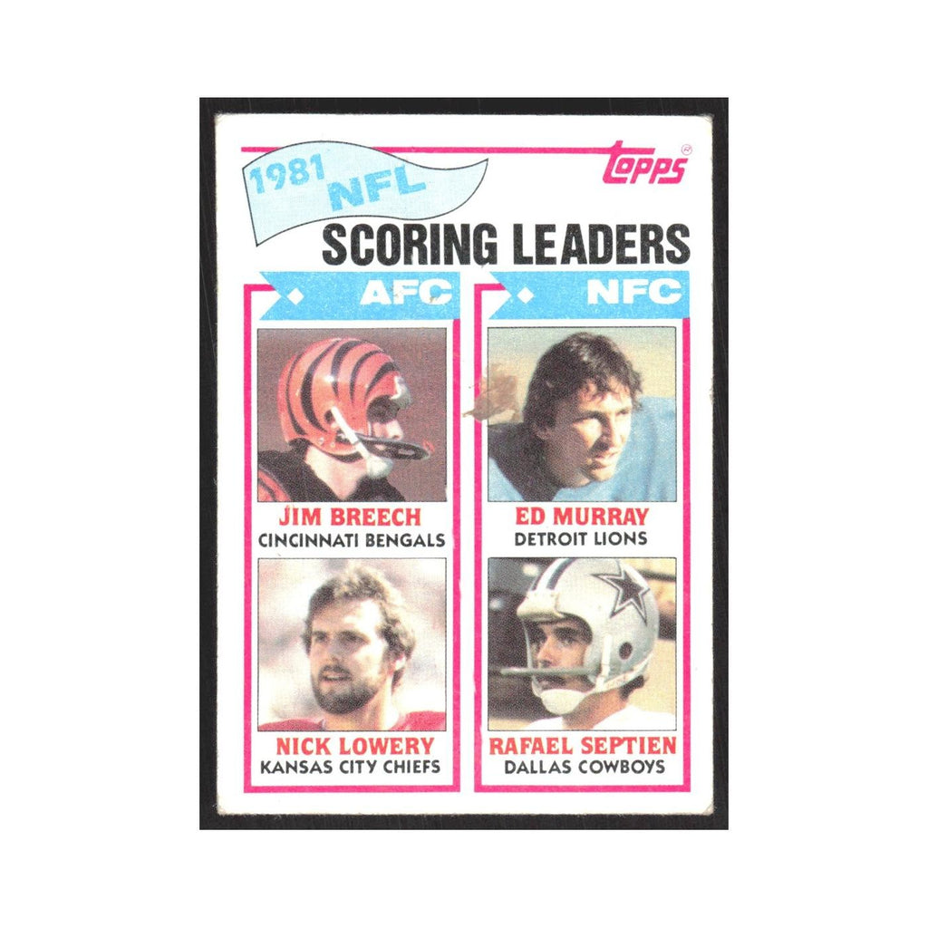1982 Jim Breech/Ed Murray/Nick Lowery/Rafael Septien Cincinnati Bengals/Detroit