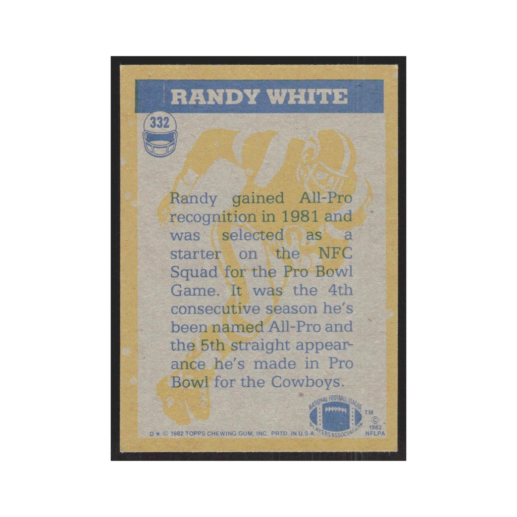 1982 Topps Randy White Cowboys #332