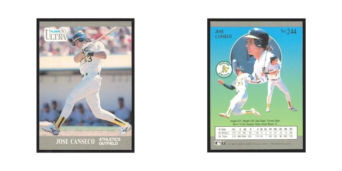 1991 Fleer Ultra Jose Canseco Athletics #244