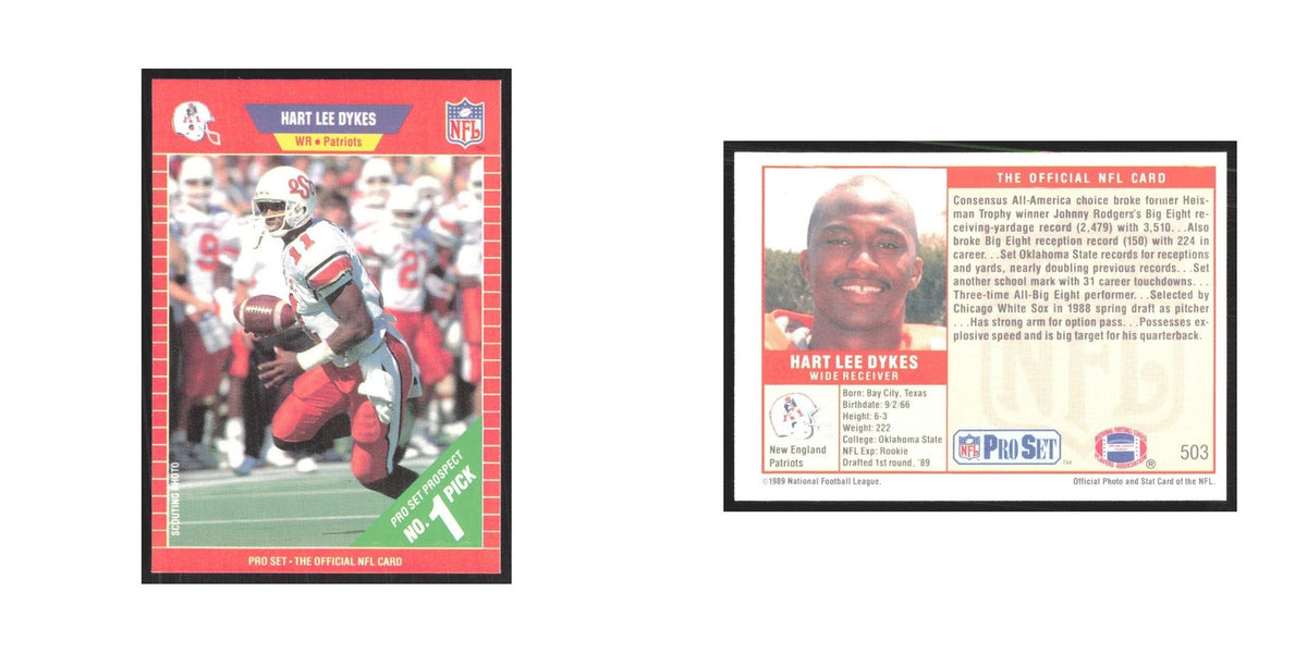 1989 Pro Set Hart Lee Dykes Patriots #503