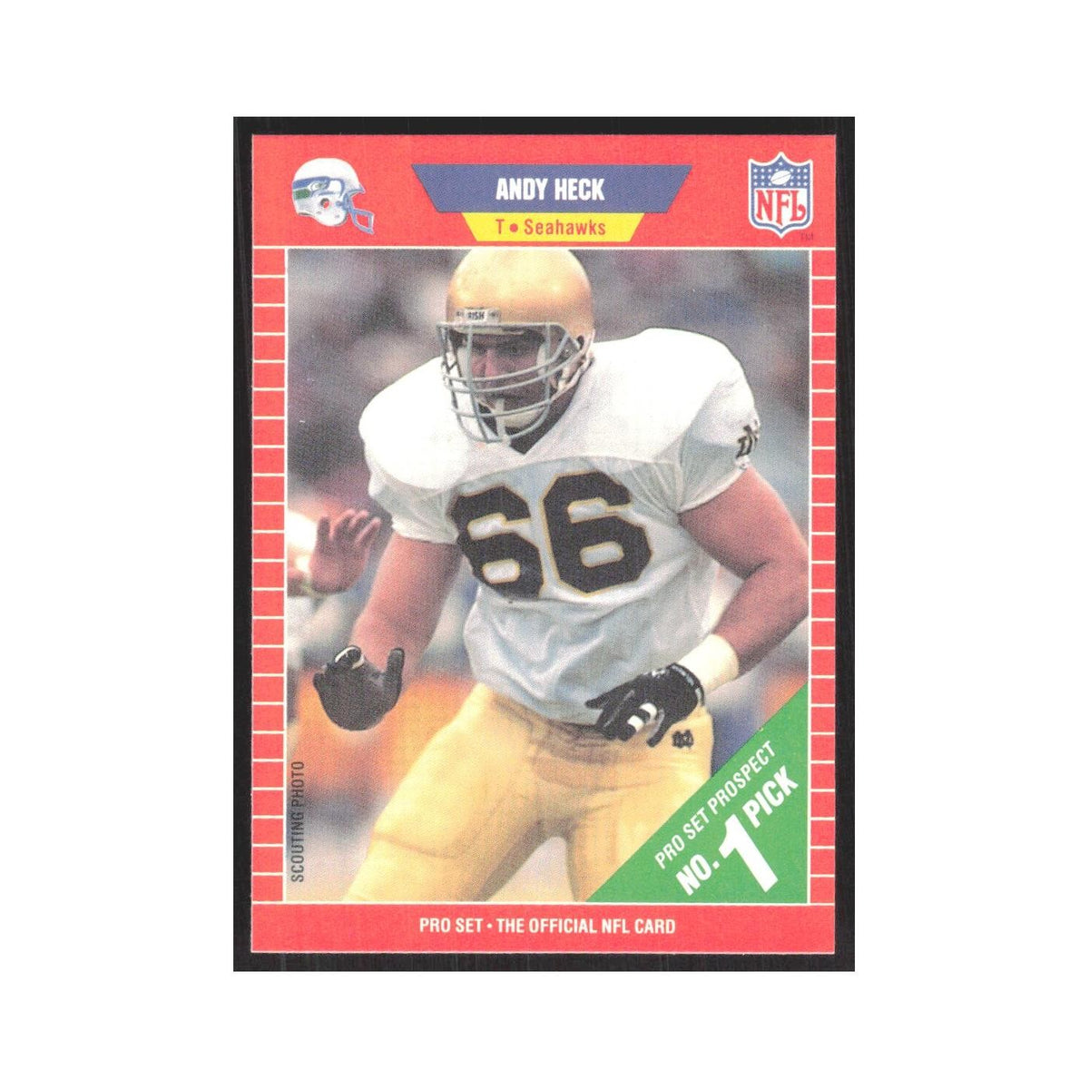 1989 Pro Set Andy Heck Seahawks #514