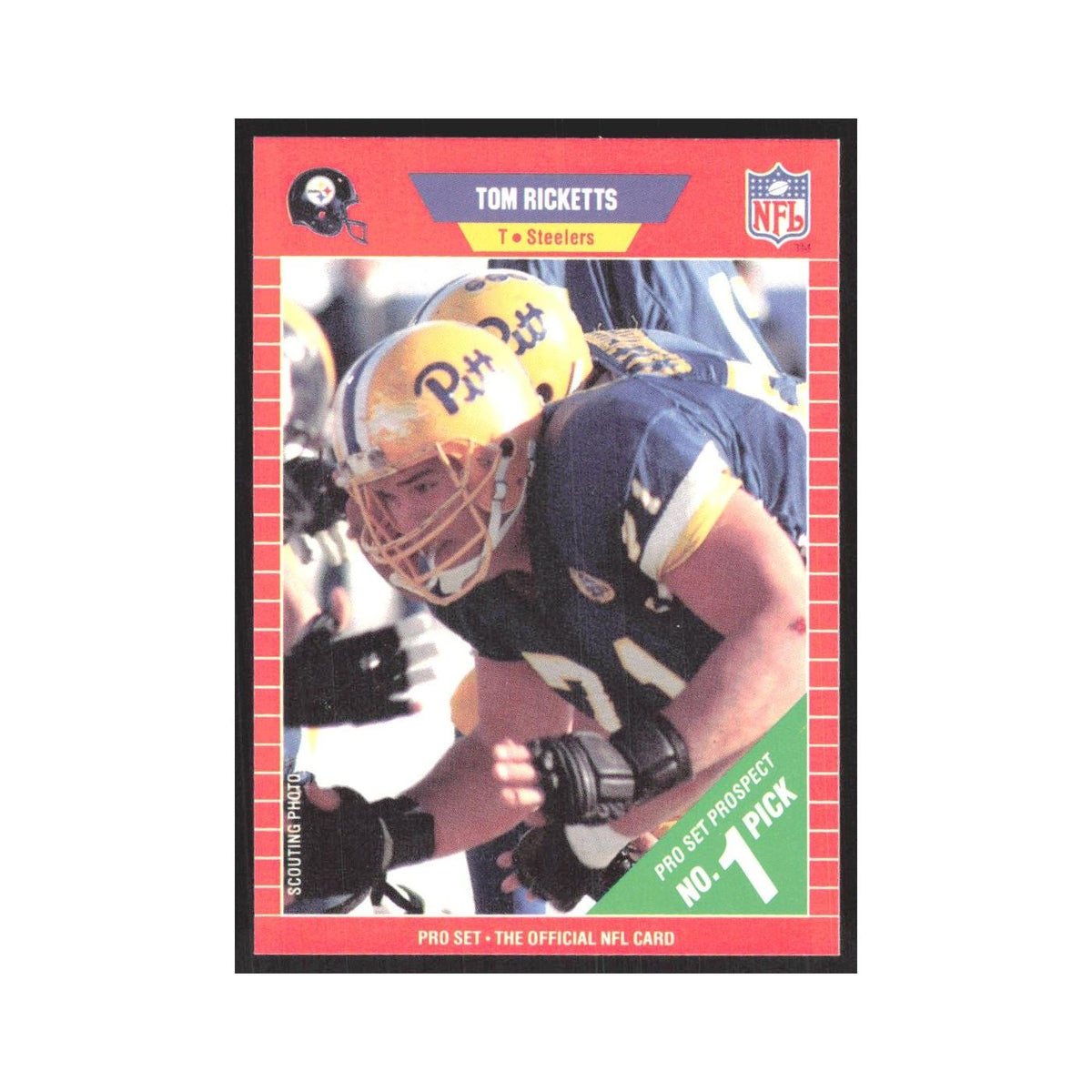 1989 Pro Set Tom Ricketts Steelers #510