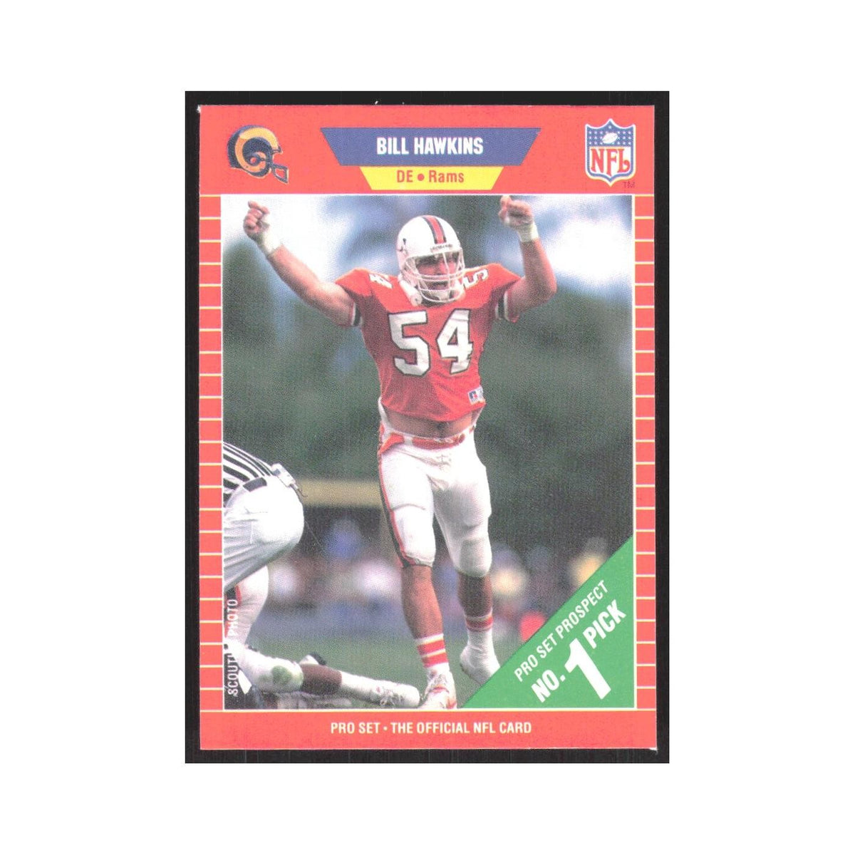1989 Pro Set Bill Hawkins Rams #500