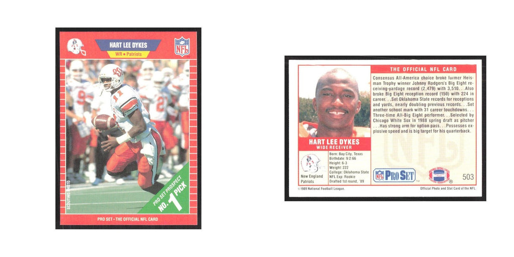 1989 Pro Set Hart Lee Dykes Patriots #503