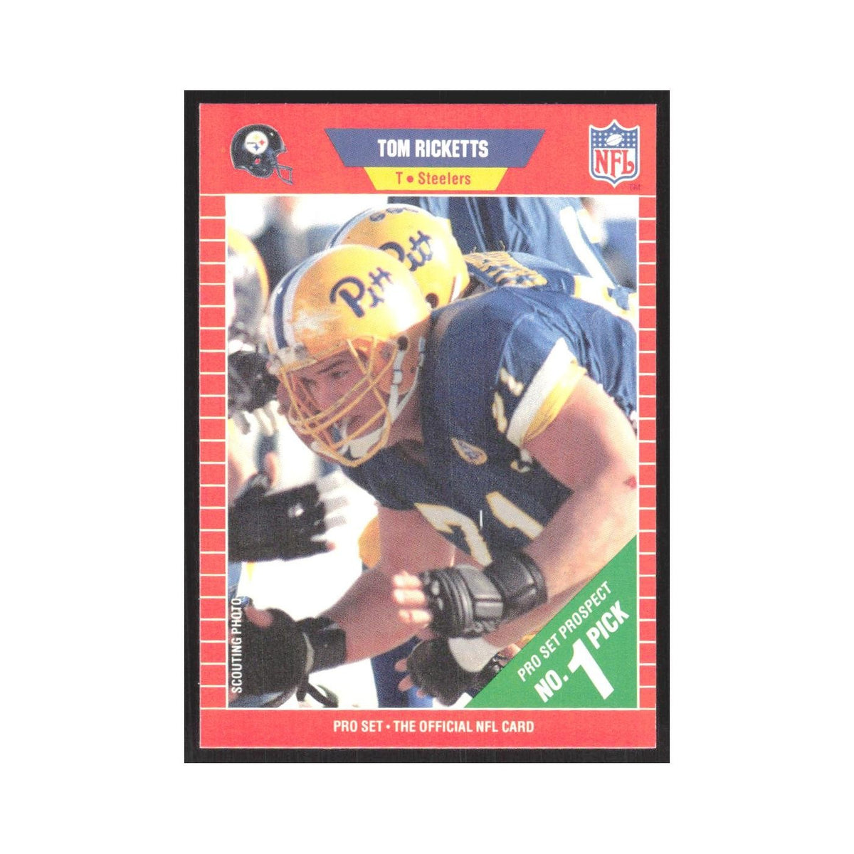 1989 Pro Set Tom Ricketts Steelers #510