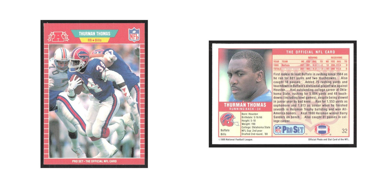 1989 Pro Set Thurman Thomas Bills #32