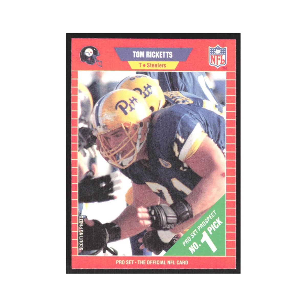 1989 Pro Set Tom Ricketts Steelers #510