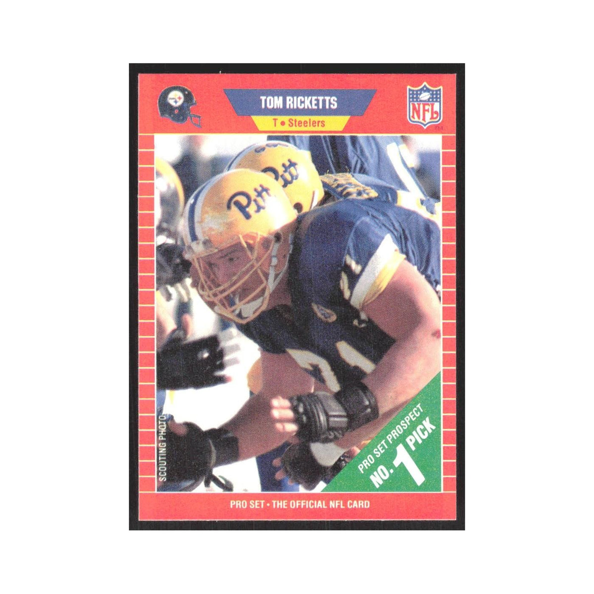 1989 Pro Set Tom Ricketts Steelers #510
