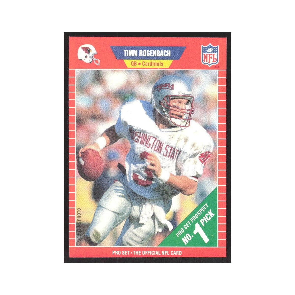 1989 Pro Set Timm Rosenbach Phoenix Cardinals #509