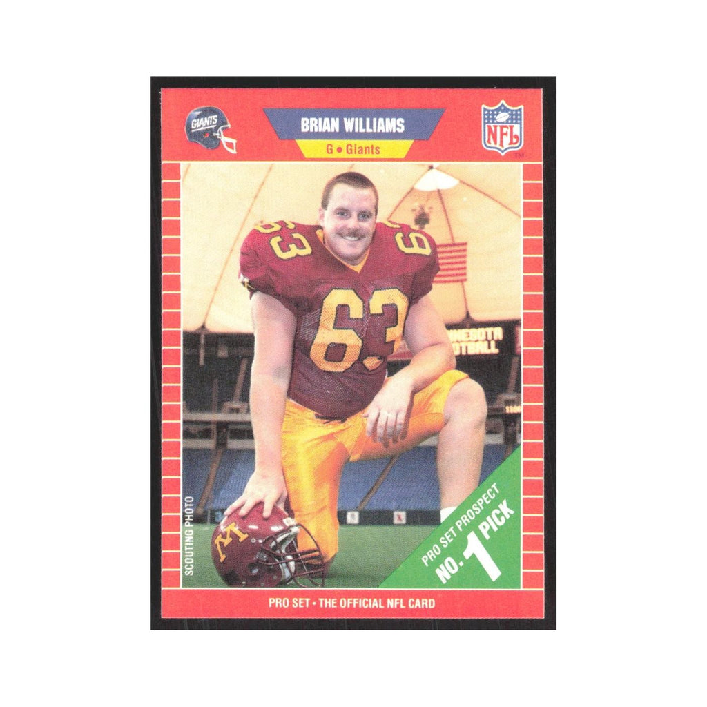 1989 Pro Set Brian Williams Giants #505