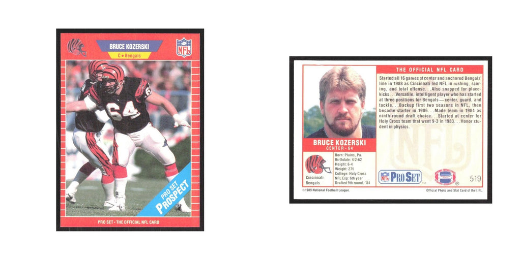 1989 Pro Set Bruce Kozerski Bengals #519