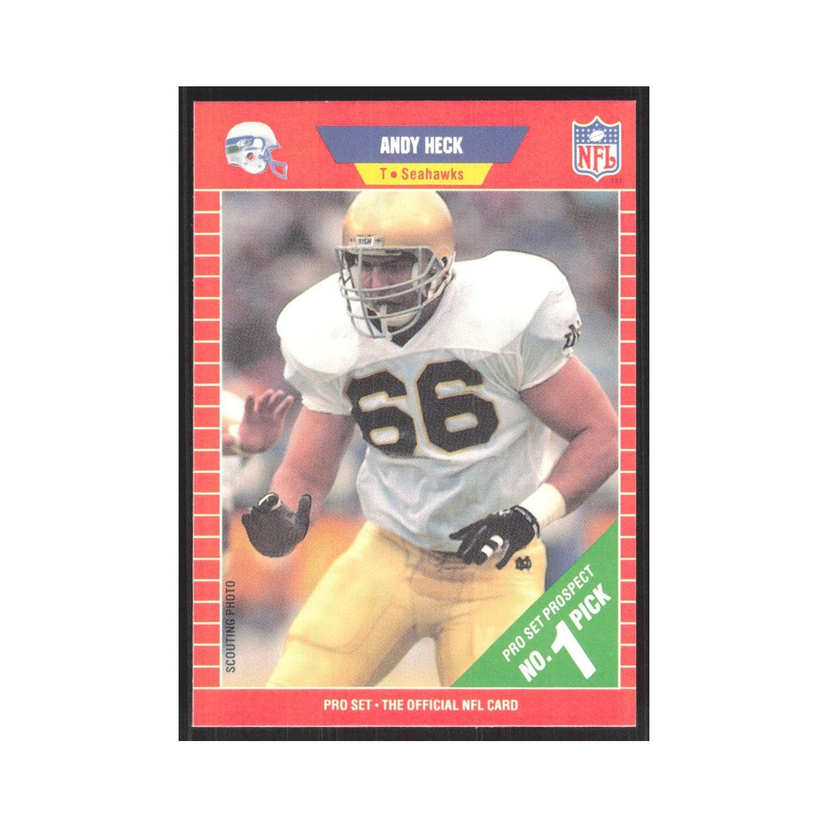 1989 Pro Set Andy Heck Seahawks #514