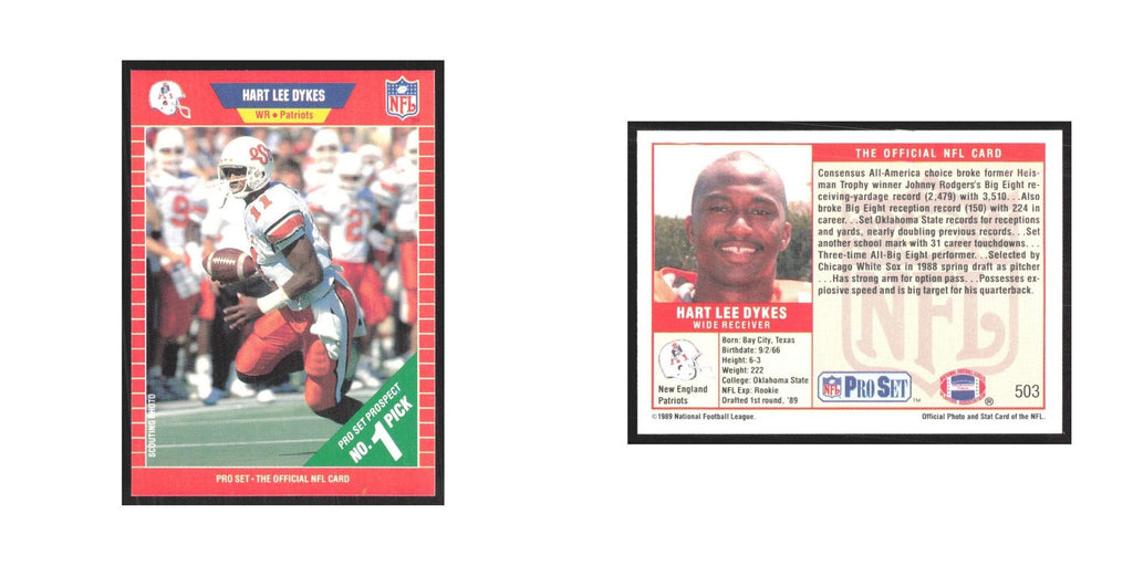 1989 Pro Set Hart Lee Dykes Patriots #503
