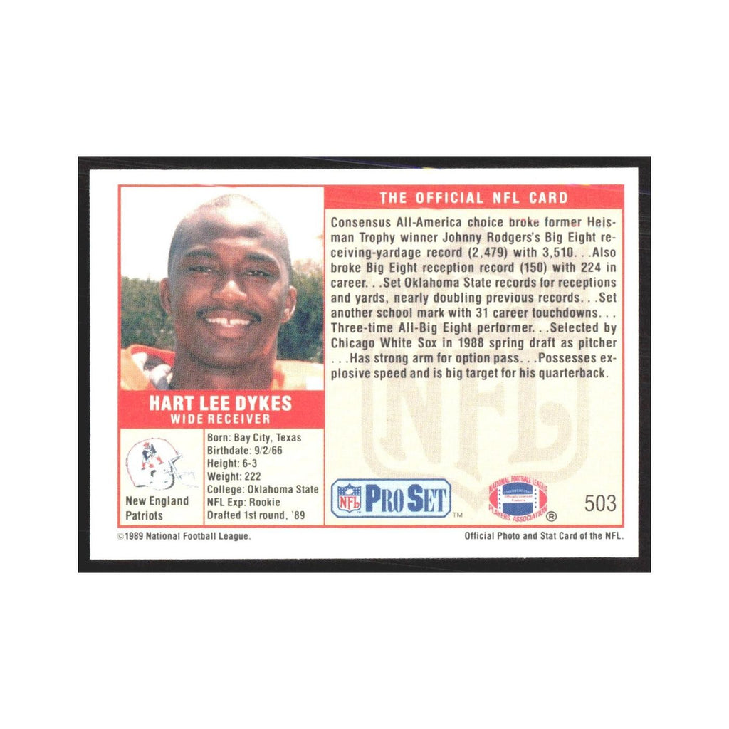 1989 Pro Set Hart Lee Dykes Patriots #503