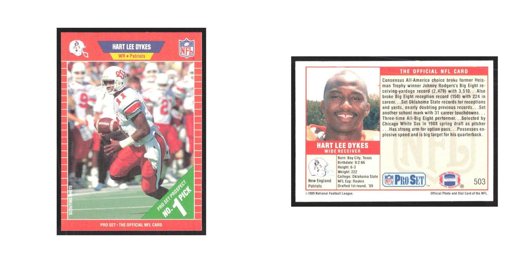 1989 Pro Set Hart Lee Dykes Patriots #503