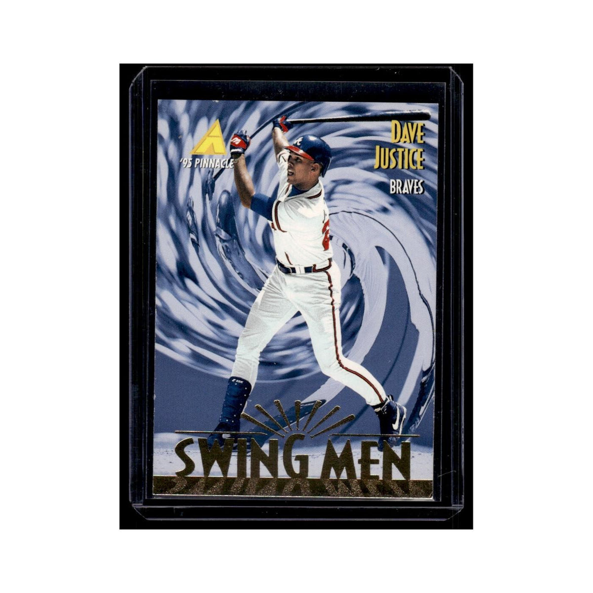 Dave Justice 1995 Pinnacle Swing Men #285 Atlanta Braves Baseball Card NM