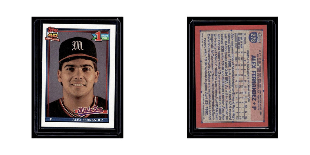 Alex Fernandez 1991 Topps #278 Chicago White Sox Baseball Card NM